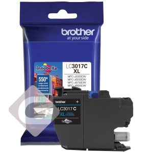 Tinta Brother LC3017C Cyan, Compatibilidad Impresora Brother MFC-J5330DW, MFC-J6530DW, MFC-J6730DW, MFC-J6930DW, Rendimiento 550 Páginas.