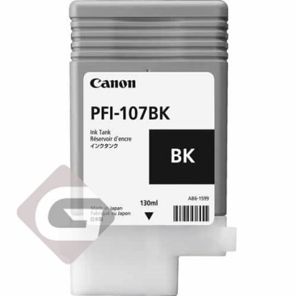Tinta Canon PFI-107BK Negro, Compatibilidad Impresora Canon imagePROGRAF iPF670, MFP iPF770, MFP iPF680, iPF685, iPF780, iPF785, Contenido 130ml