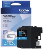 Tinta Brother LC-103C Cyan, Compatibilidad Impresora Brother DCP-J152W, MFC-J245, J285DW, J450DW, J470DW, J475DW, J6500DW, MFC-J4310DW, J4410DW.