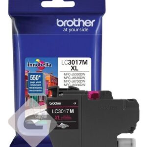 Tinta Brother LC3017M Magenta, Compatibilidad Impresora Brother MFC-J5330DW, MFC-J6530DW, MFC-J6730DW, MFC-J6930DW, Rendimiento 550 Páginas.