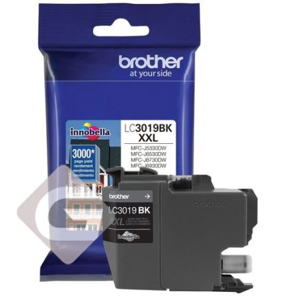 Tinta Brother LC3019BK Black, Compatibilidad Impresora Brother MFC-J5330DW, MFC-J6530DW, MFC-J6730DW, MFC-J6930DW, Rendimiento 3,000 Páginas