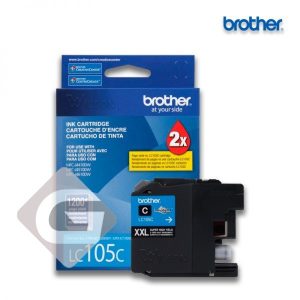 Tinta Brother LC-105C Cyan, Compatibilidad Impresora Brother DCP-J152W, MFC-J245, J285DW, J450DW, J470DW, J475DW, J6500DW, MFC-J4310DW, J4410DW.