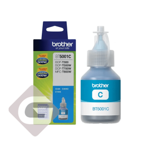 Tinta Brother BT5001C Cyan 48.8ml, Compatibilidad Impresora Brother DCP-T300, DCP-T500W, DCP-T700W, MFC-T800W, MFC-T900DW, Rendimiento 5000 Páginas