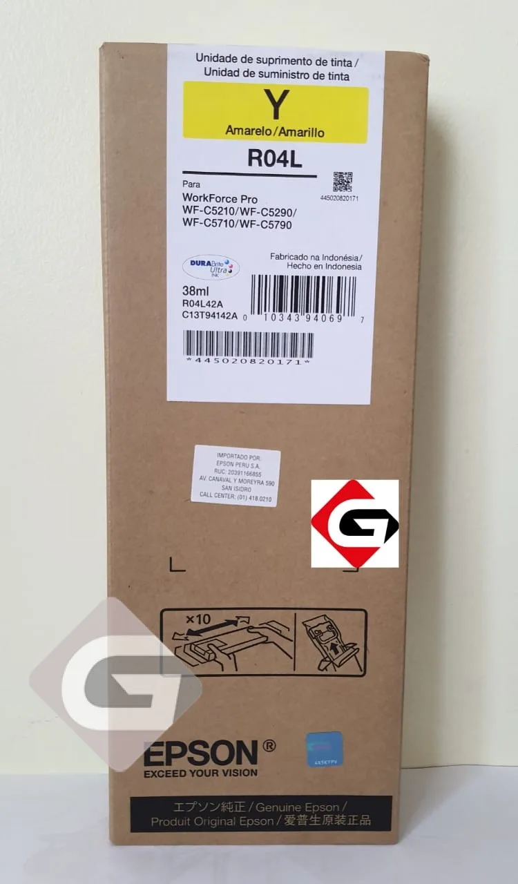 TINTA EPSON T941420 WF-C5210/ 5290/ 5710/ 5790 (R04L) YELLOW - Imagen 1