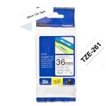 Cinta Brother Tze-261 (36mm x 8.00 metros) Negro Sobre Blanco