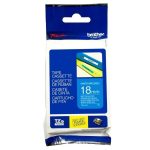 Cinta Brother Tze-545 18mm x 8.00 metros Blanco Sobre Azul