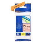 Cinta Brother Tze-B51 18mm x 8.00 mts Negro Sobre Naranja Fluorescente