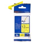 Cinta Brother Tze-Fx631 12 mm x 8.00 metros Negro Sobre Amarillo