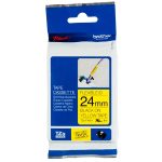 Cinta Brother Tze-Fx651 24 mm x 8.00 metros Negro Sobre Amarillo
