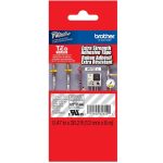 Cinta Brother Tze-S135 12mm x 8 mts Blanco Sobre Transparente