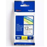 Cinta Brother Tze-S231 12 mm x 8.00 metros Negro Sobre Blanco Industrial