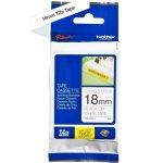 Cinta Brother Tze-S241 18 mm x 8.00 metros Negro Sobre Blanco  Industrial