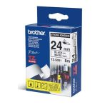 Cinta Brother Tze-S251 24 mm x 8.00 metros Negro Sobre Blanco Industrial