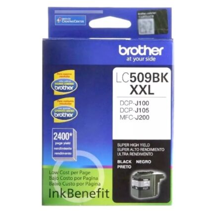 Tinta Brother LC509BK Black, Compatibilidad Impresora Brother DCP-J100, DCP-J105, MFC-J200W, Rendimiento 2,400 Páginas, Envios A Nivel Nacional - Perú.