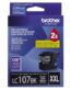 Tinta Brother LC107BK Black, Para Brother DCP-J152W, MFC-J245, J285DW, J450DW, J470DW, J475DW, J6500DW, MFC-J4310DW, J4410DW, J4510DW, J4610DW,