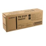 Toner Kyocera TK-512Y Color Amarillo, Para Impresora Kyocera ECOSYS FS-C5020N, FS-C5025N, FS-C5030N, Rendimiento 8,000 Páginas