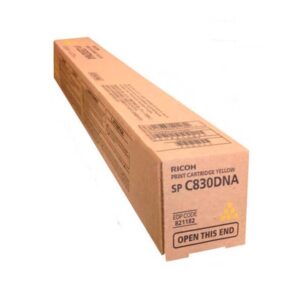 Toner Ricoh 821182 Sp C830A Amarillo, para impresora Ricoh Lanier Sp C831dn, Ricoh Aficio Sp C830dn, Sp C831dn, con rendimiento de 20,000 páginas .