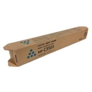 Toner Ricoh 841816 Cyan Para Impresora Ricoh MP C3003, MP C3004, MP C3004ex, MP C3503, MP C3504, MP C3504ex. rendimiento 18.000 Páginas.